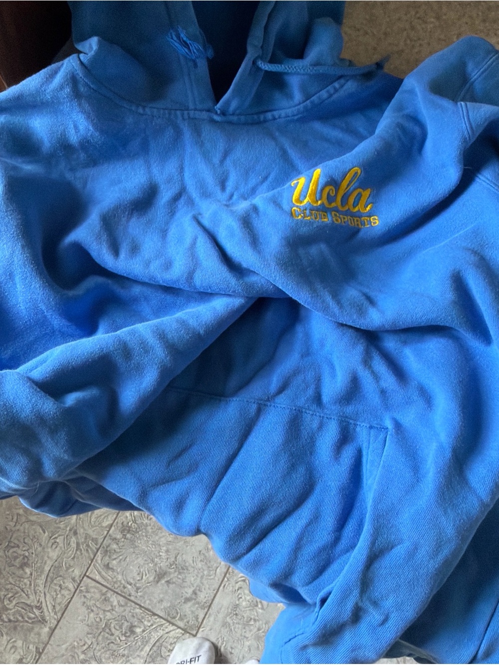 UCLA Club Sports Blue Hoodie with Yellow Embroidery